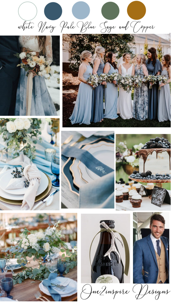 Exquisite Blue Wedding Color Palette