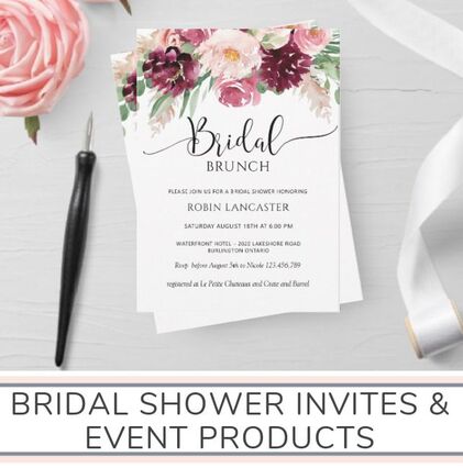 Bridal Shower Invites and Event Products