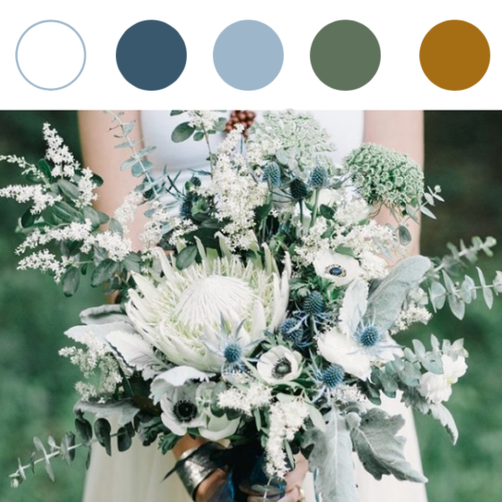 Blue and Sage Wedding Color Palette
