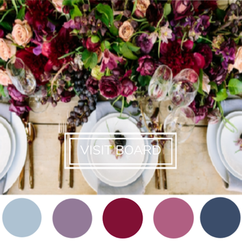 Berry Blue and Burgundy Wedding Color Palette