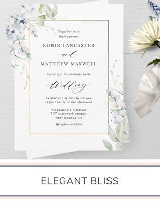 Elegant Bliss Wedding Invitation Suite