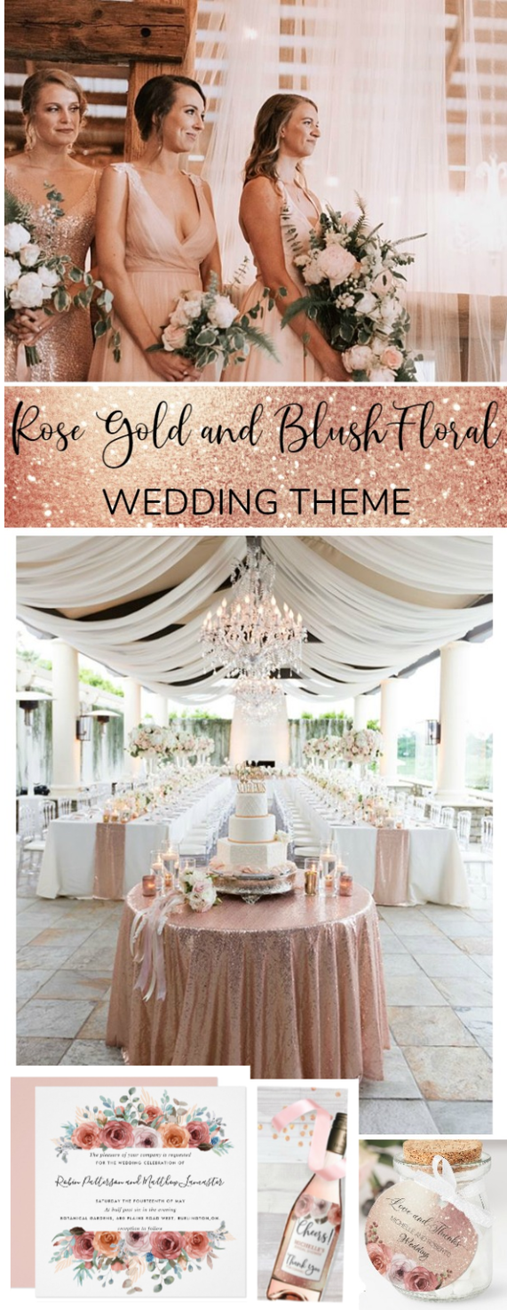 Rose Gold Wedding Palette Inspiration Board