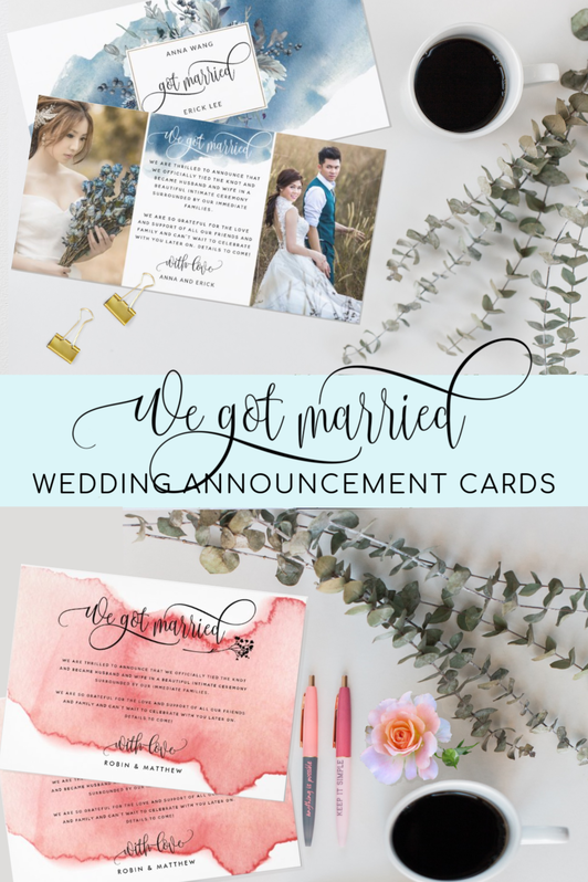 Married Wedding Announcement Cards