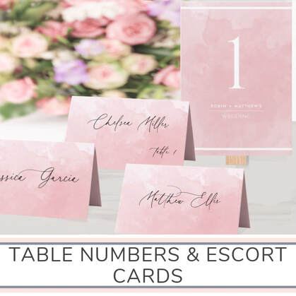 Table Numbers and Escort Cards
