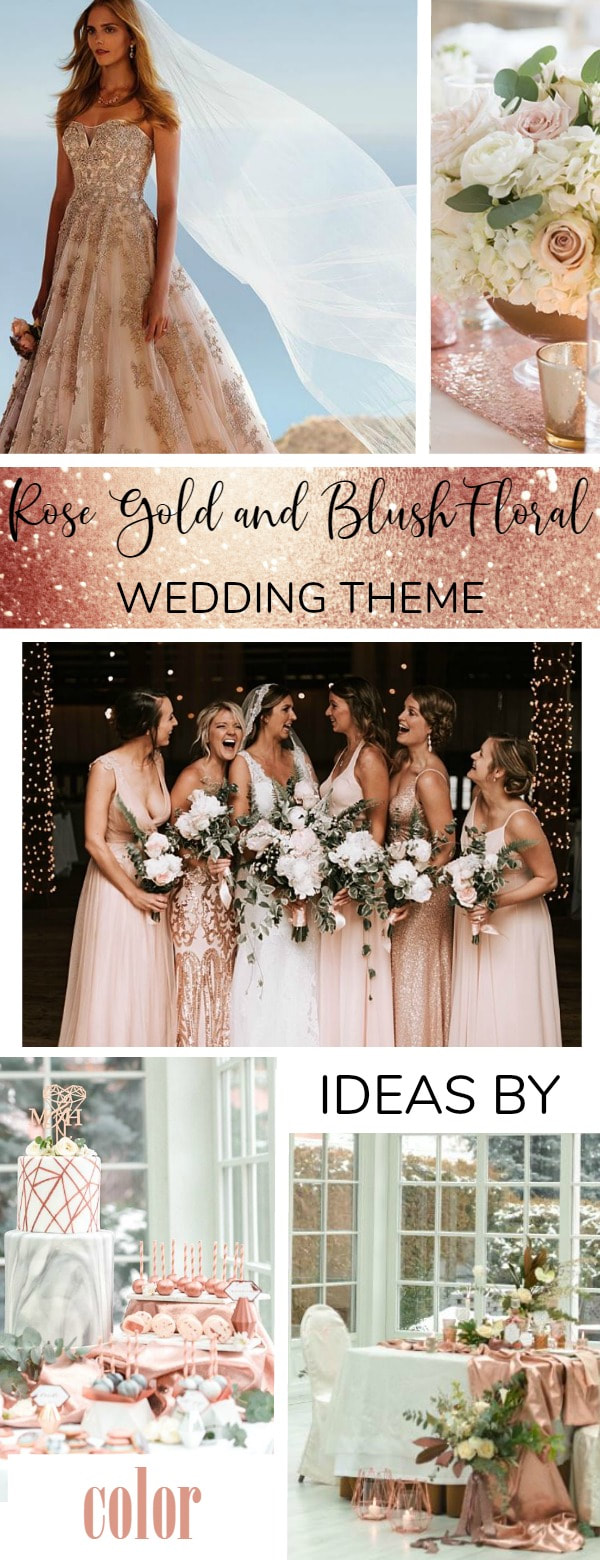 Rose Gold Wedding Palette Inspiration Board