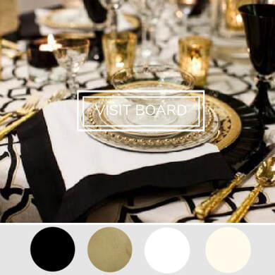 Black and Gold Wedding Board