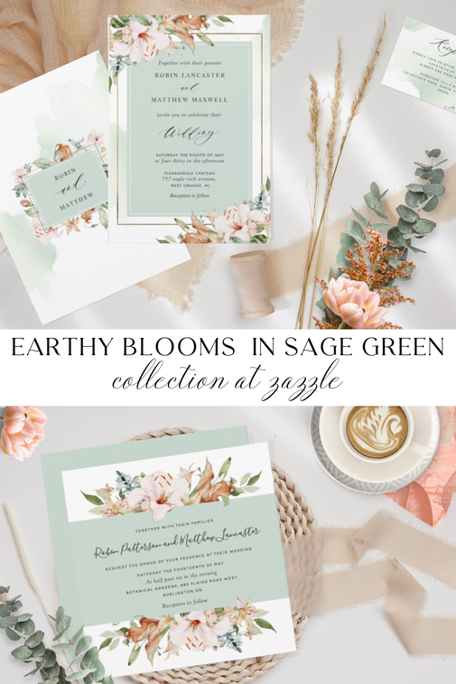 Sage Green Wedding Invitation Suite